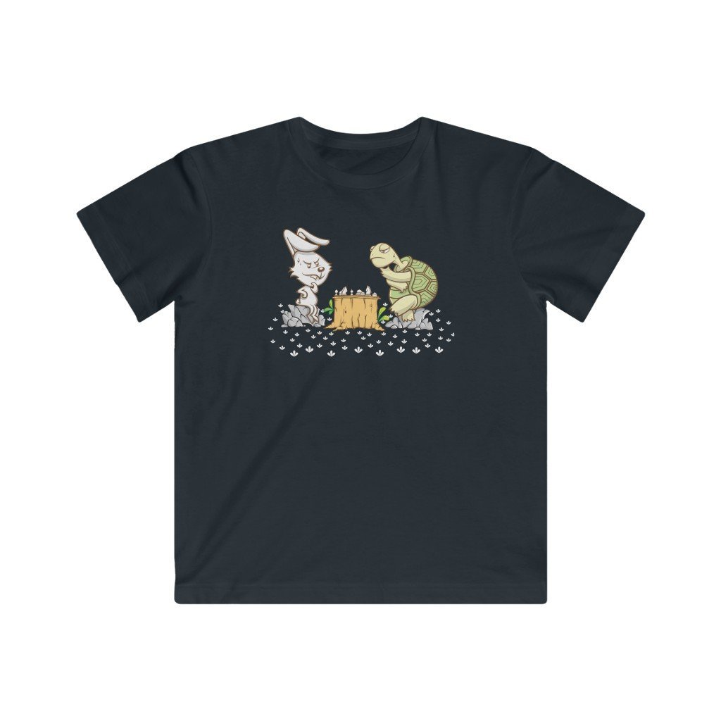 Bunny vs Turtle: game of patience & speed -Kids (0-12 yrs) Classic Tee - MateInFour