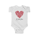 Heart of Chess (I love chess!) - Infant Fine Bodysuit/Jumper - MateInFour