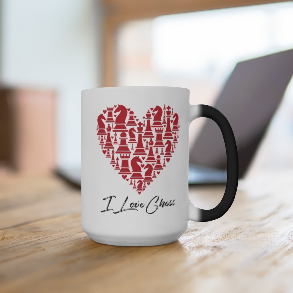 I ♥ Chess (Heart of Chess) Color Changing Mug - MateInFour