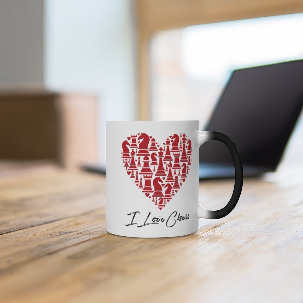 I ♥ Chess (Heart of Chess) Color Changing Mug - MateInFour