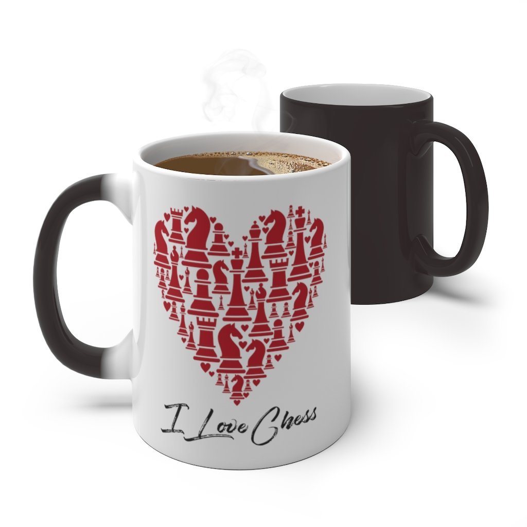 I ♥ Chess (Heart of Chess) Color Changing Mug - MateInFour